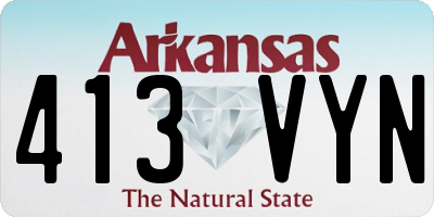 AR license plate 413VYN