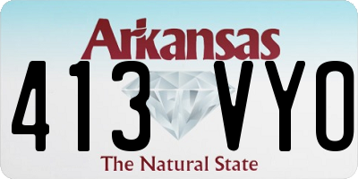 AR license plate 413VYO