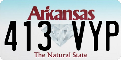 AR license plate 413VYP