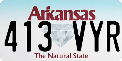 AR license plate 413VYR