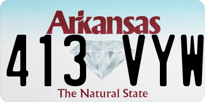 AR license plate 413VYW