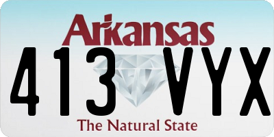 AR license plate 413VYX