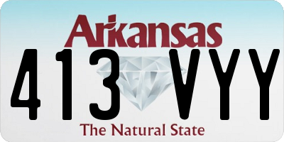 AR license plate 413VYY