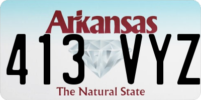 AR license plate 413VYZ