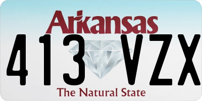AR license plate 413VZX