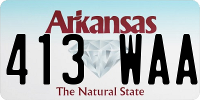 AR license plate 413WAA