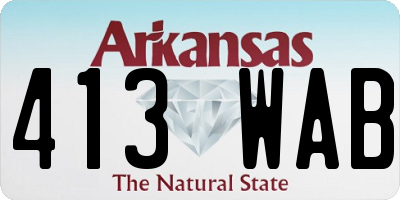 AR license plate 413WAB