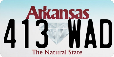 AR license plate 413WAD