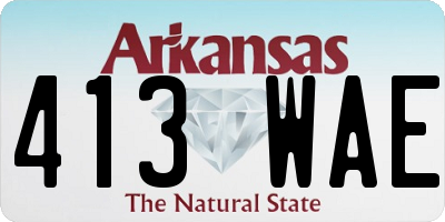 AR license plate 413WAE