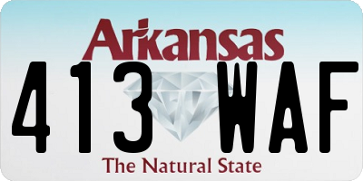 AR license plate 413WAF