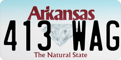 AR license plate 413WAG
