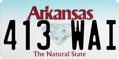 AR license plate 413WAI