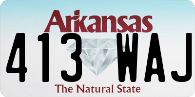 AR license plate 413WAJ