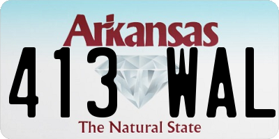 AR license plate 413WAL