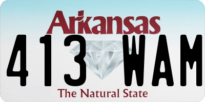 AR license plate 413WAM