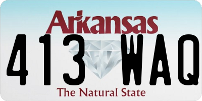 AR license plate 413WAQ