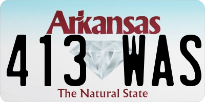 AR license plate 413WAS