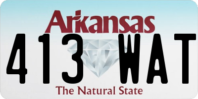 AR license plate 413WAT
