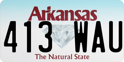 AR license plate 413WAU