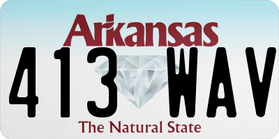 AR license plate 413WAV