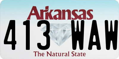 AR license plate 413WAW
