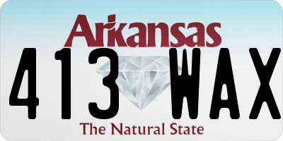 AR license plate 413WAX