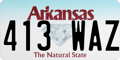 AR license plate 413WAZ