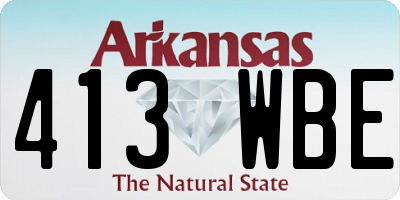 AR license plate 413WBE