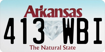AR license plate 413WBI