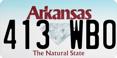 AR license plate 413WBO