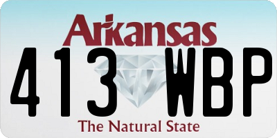 AR license plate 413WBP
