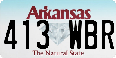 AR license plate 413WBR
