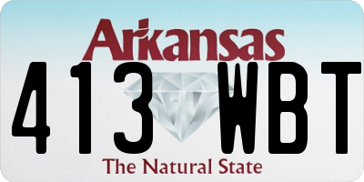 AR license plate 413WBT