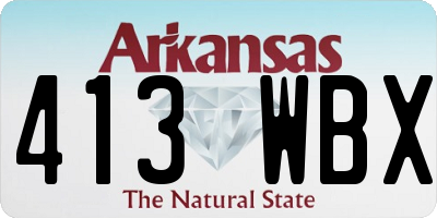 AR license plate 413WBX