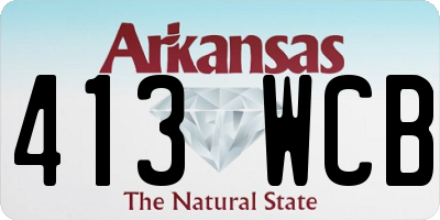 AR license plate 413WCB