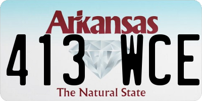 AR license plate 413WCE