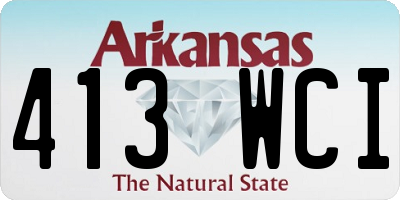 AR license plate 413WCI