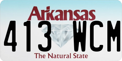 AR license plate 413WCM