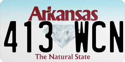 AR license plate 413WCN