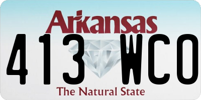 AR license plate 413WCO