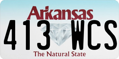 AR license plate 413WCS