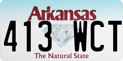 AR license plate 413WCT