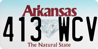 AR license plate 413WCV