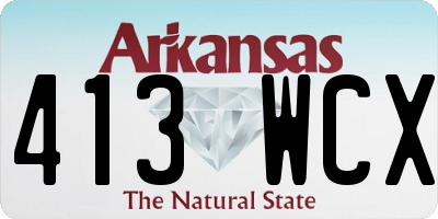 AR license plate 413WCX