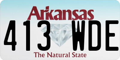 AR license plate 413WDE