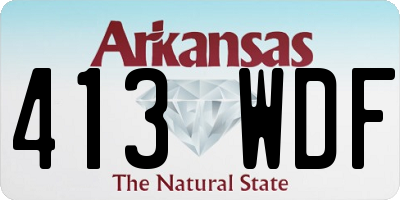 AR license plate 413WDF