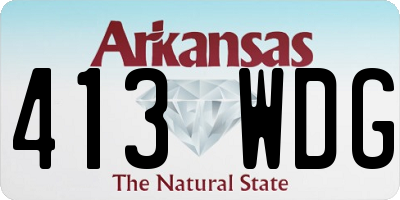 AR license plate 413WDG