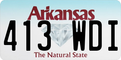 AR license plate 413WDI