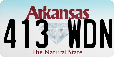AR license plate 413WDN