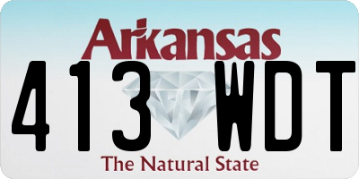 AR license plate 413WDT